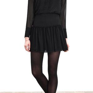 Banana Republic Shirred Smock Drop Waist Chiffon Mini Skirt Size SP NWT